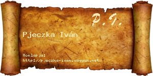 Pjeczka Iván névjegykártya
